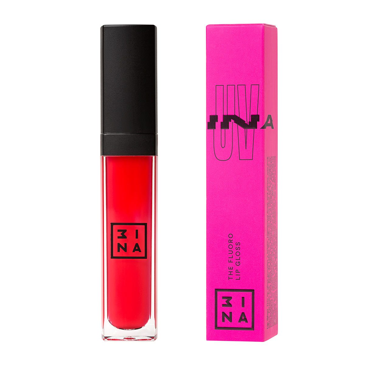 3INA Makeup | The Fluoro Lip Gloss 202 Pink | Vegan